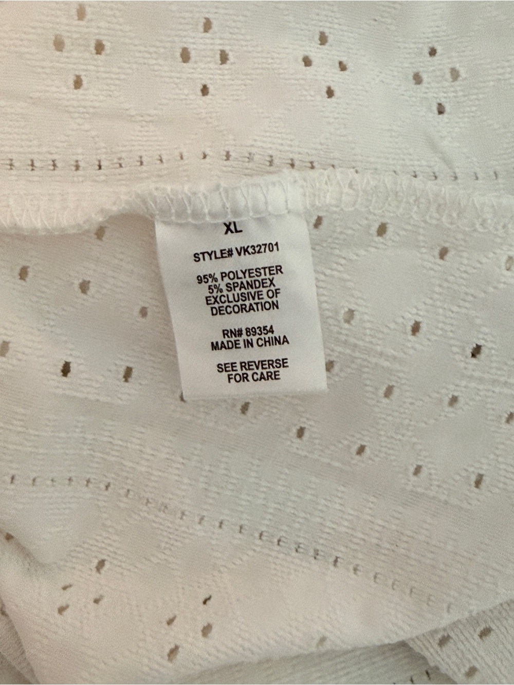 Adrienne Vittadini White Eyelet Ladder-Trim Flutter Top - Picture 7 of 7
